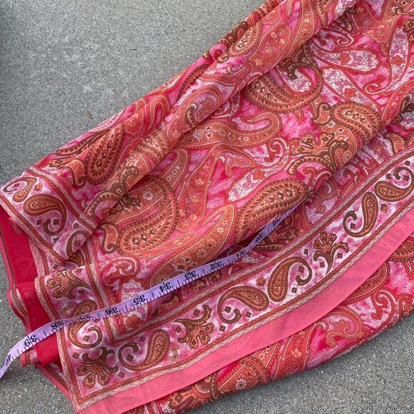 vintage boho silk paisley maxi wrap skirt - Picture 7 of 7